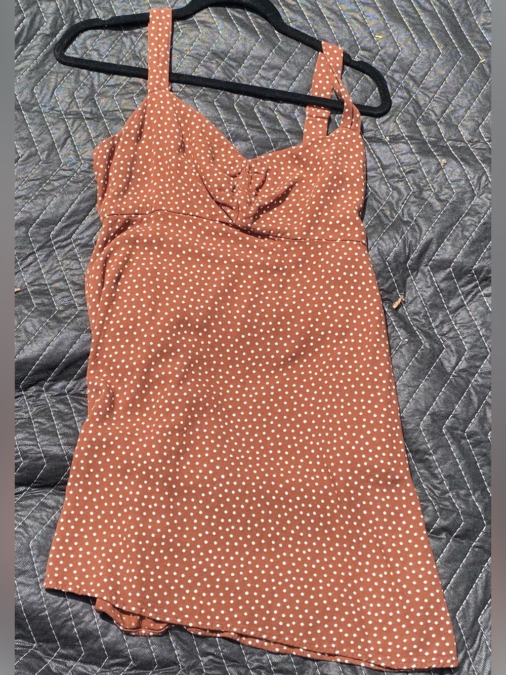 Old Navy Rust Polka Dot Mini Dress